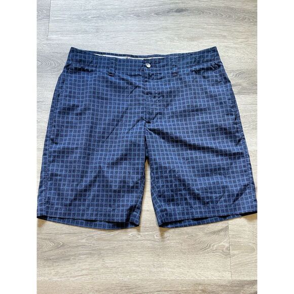 Callaway Performance 34 Chino Golf Shorts Blue/black Geometric Pattern Inseam 10 - Picture 3 of 4